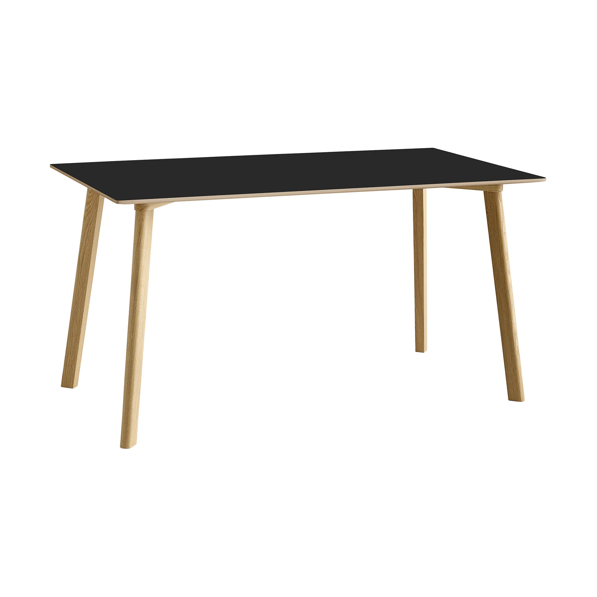 CPH210 Deux 2.0 table 75x140 cm, Black laminate-lacquered oak HAY