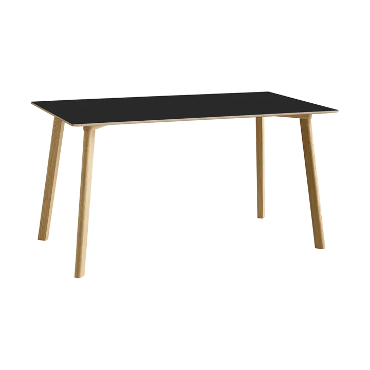 CPH210 Deux 2.0 table 75x140 cm - Black laminate-lacquered oak - HAY