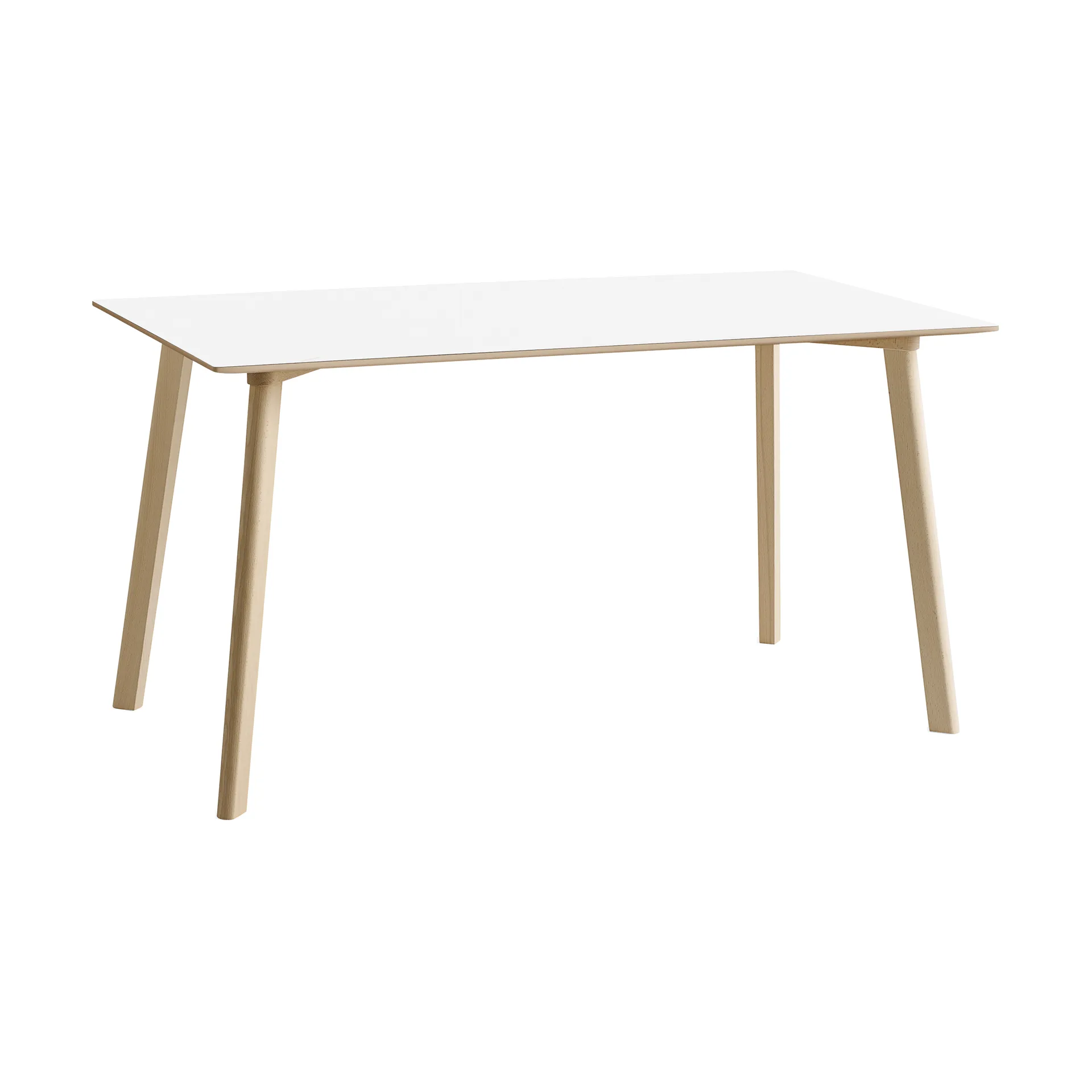 CPH210 Deux 2.0 table 75x140 cm, Pearl white-untreated beech HAY