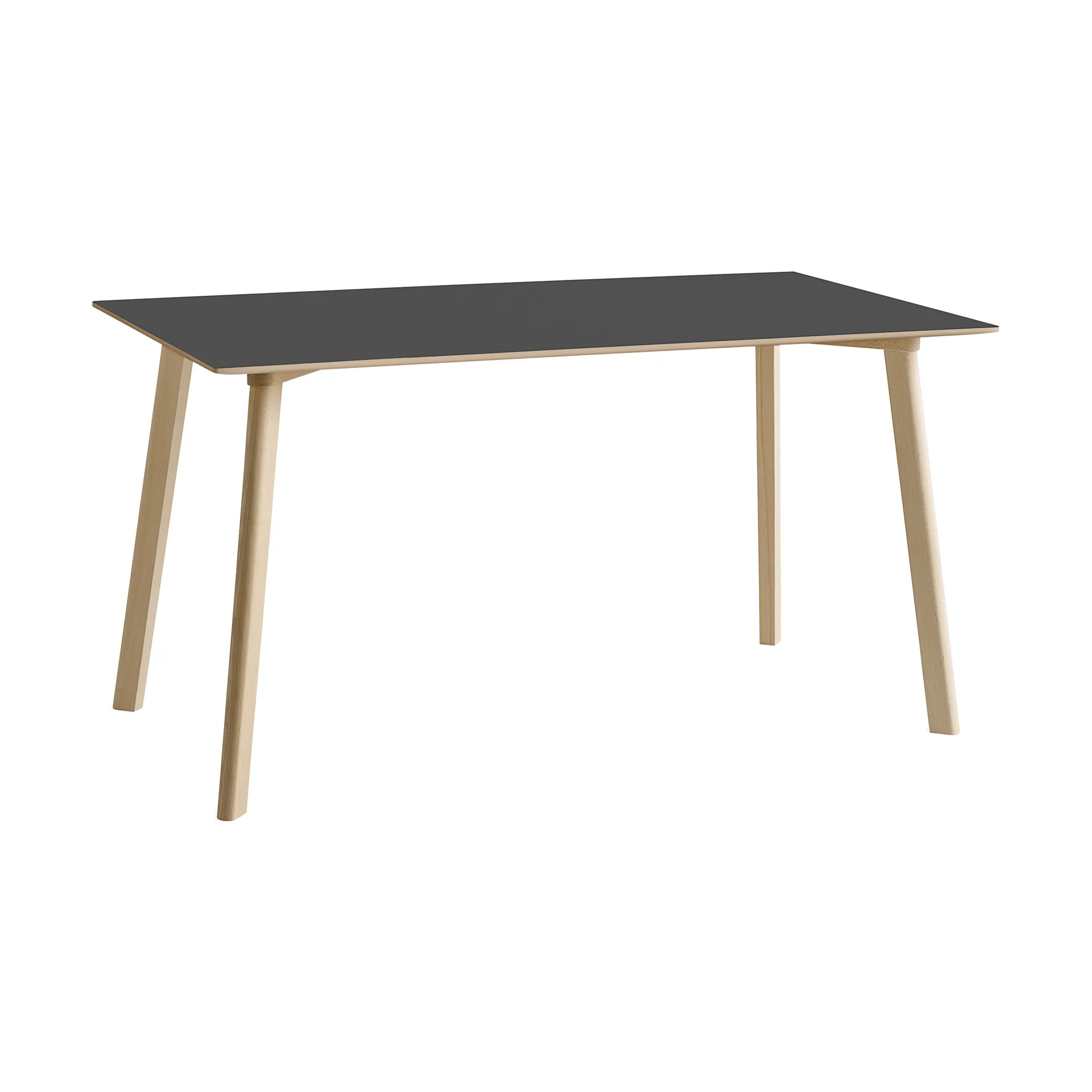 CPH210 Deux 2.0 table 75x140 cm, Stone grey-untreated beech HAY