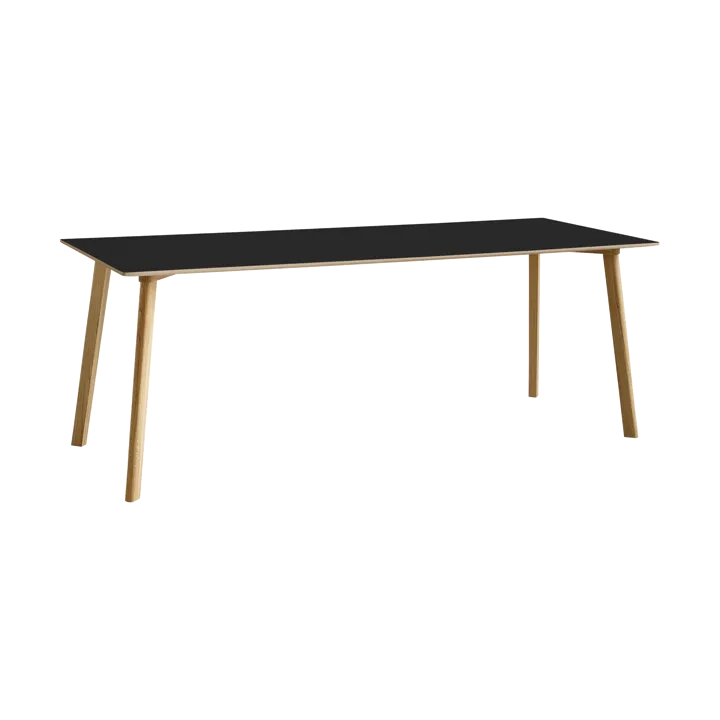 CPH210 Deux 2.0 table 75x200 cm - Black laminate-lacquered oak - HAY