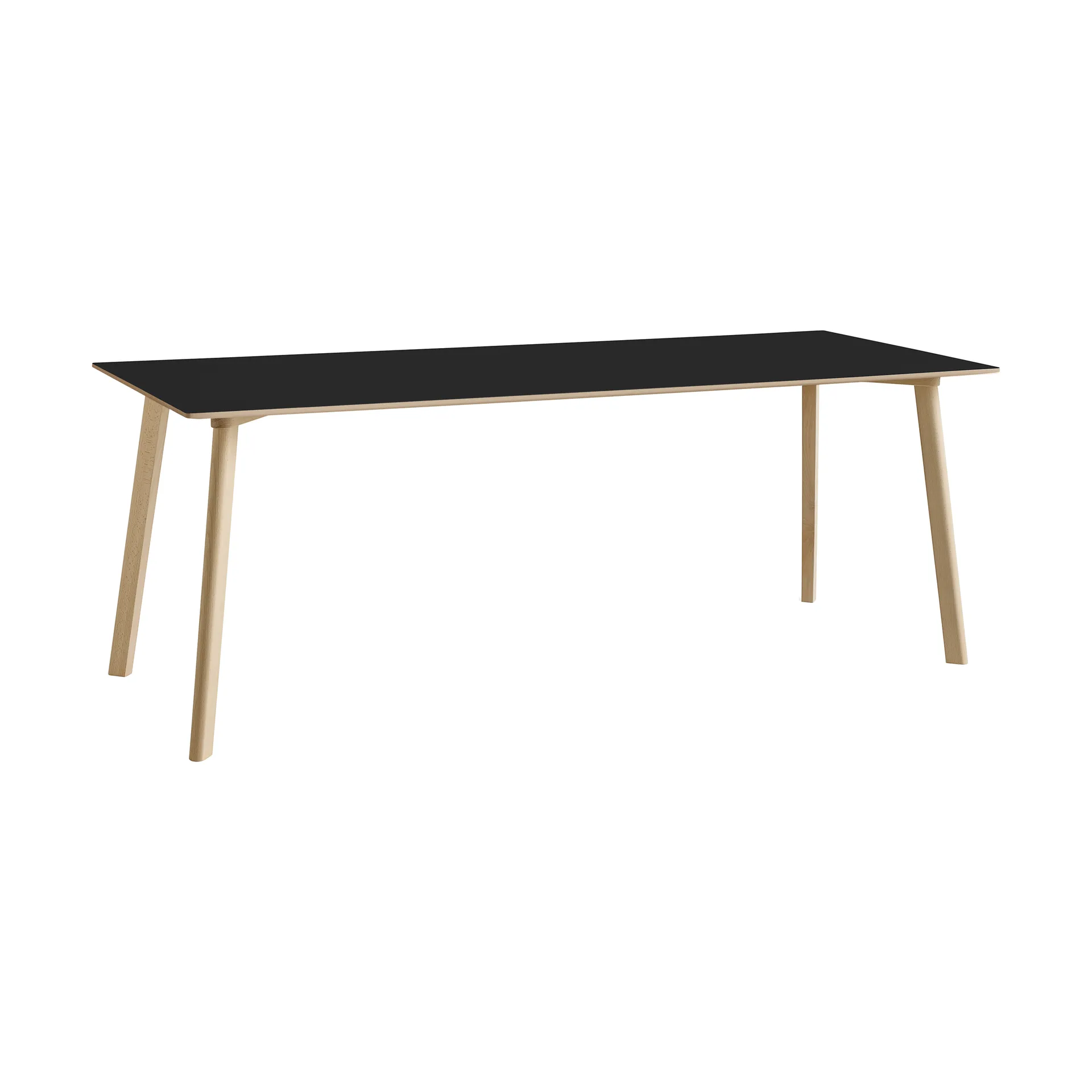 CPH210 Deux 2.0 table 75x200 cm, Black laminate-untreated beech HAY