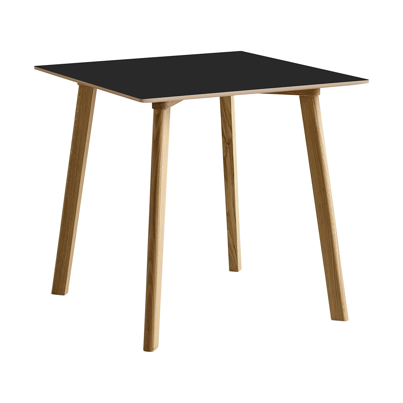 CPH210 Deux 2.0 table 75x75 cm, Black laminate-lacquered oak HAY
