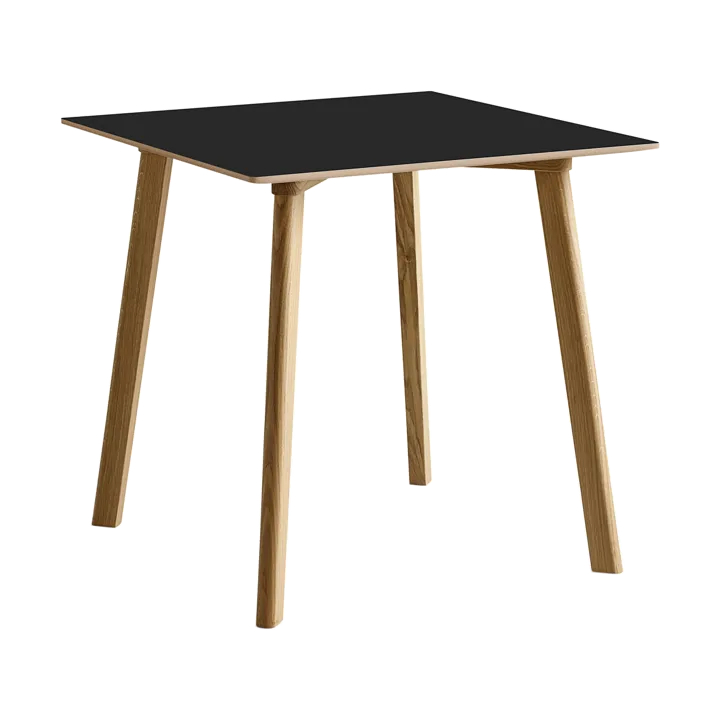 CPH210 Deux 2.0 table 75x75 cm - Black laminate-lacquered oak - HAY