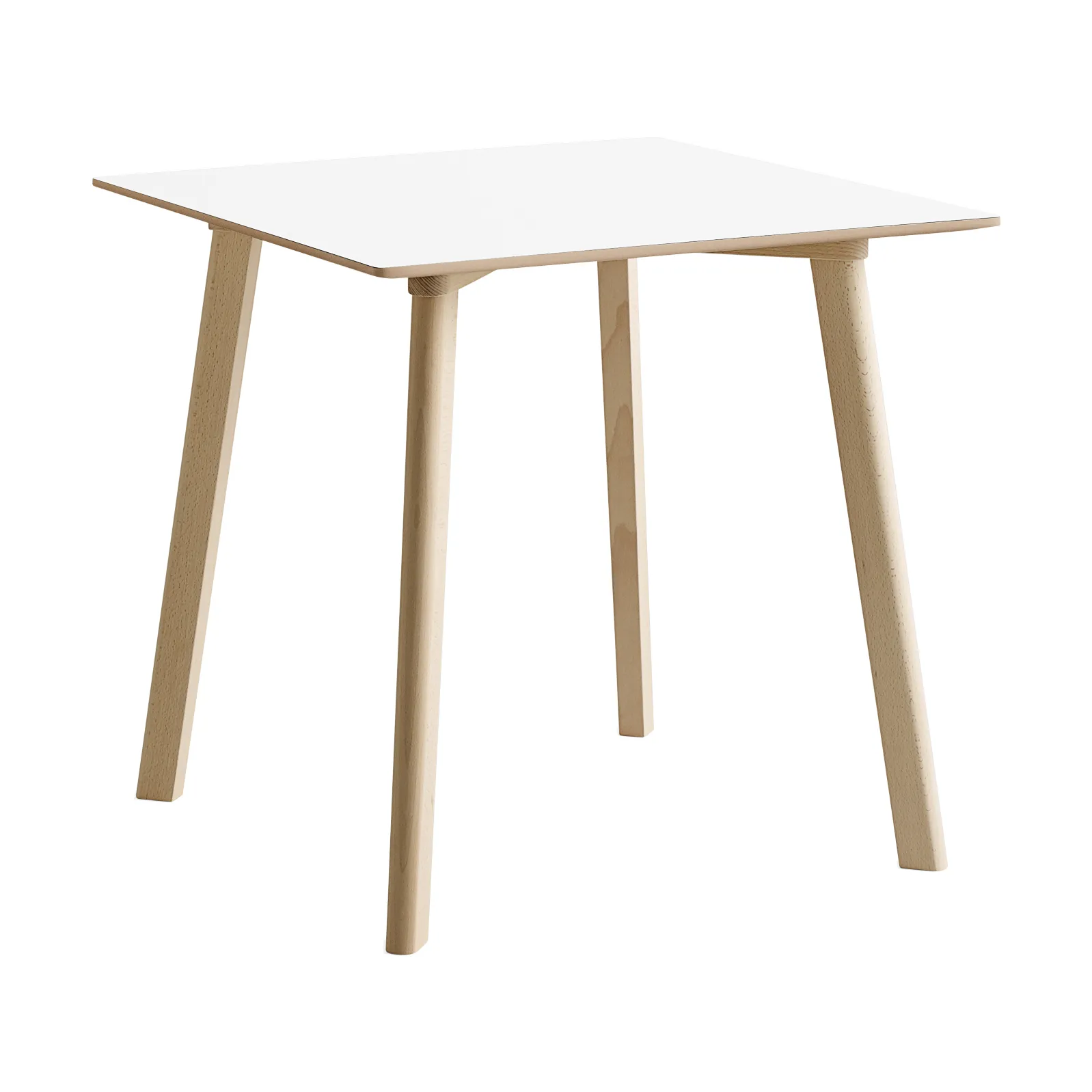 CPH210 Deux 2.0 table 75x75 cm, Pearl white-untreated beech HAY