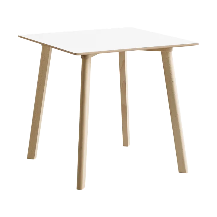 CPH210 Deux 2.0 table 75x75 cm - Pearl white-untreated beech - HAY