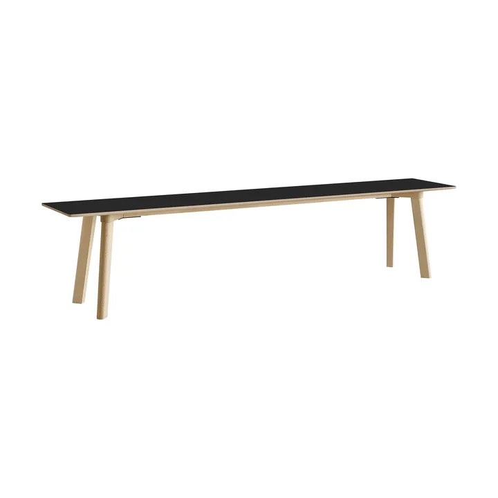 CPH215 Deux 2.0 bench 200 cm - Black laminate-untreated beech - HAY
