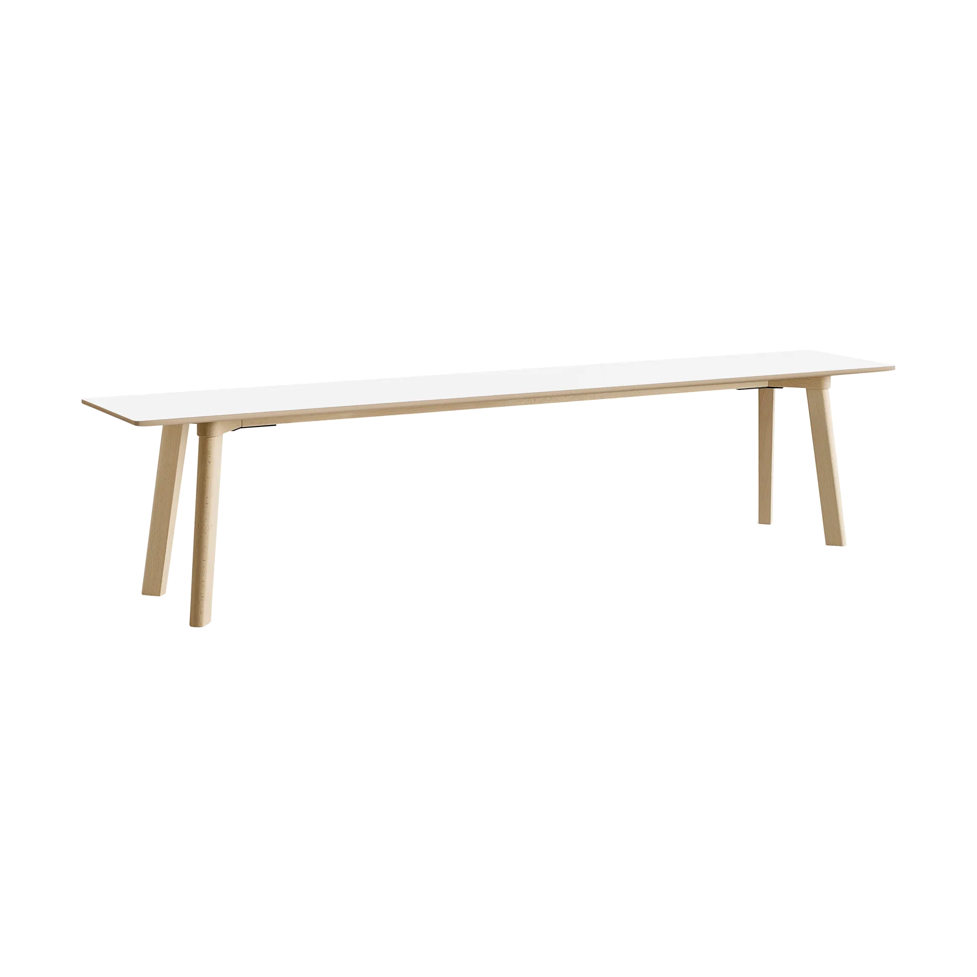 CPH215 Deux 2.0 bench 200 cm, Pearl white-untreated beech HAY