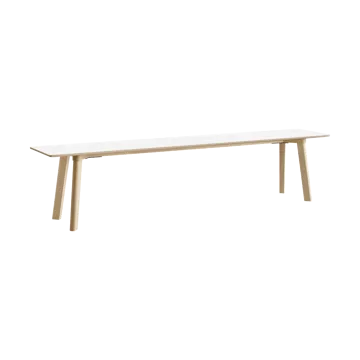 CPH215 Deux 2.0 bench 200 cm - Pearl white-untreated beech - HAY