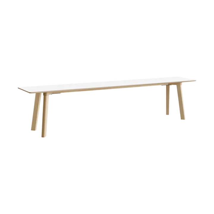 CPH215 Deux 2.0 bench 200 cm - Pearl white-untreated beech - HAY