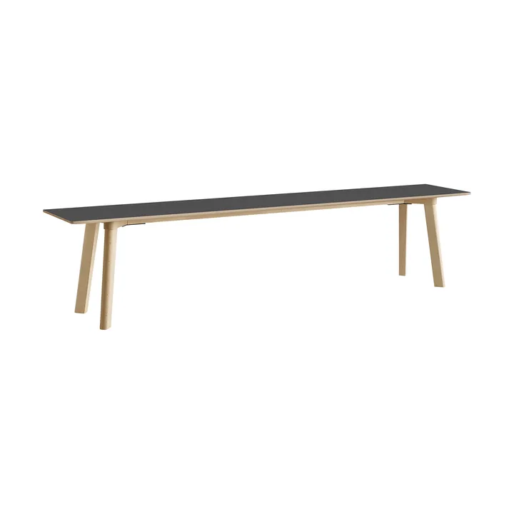 CPH215 Deux 2.0 bench 200 cm - Stone grey-untreated beech - HAY