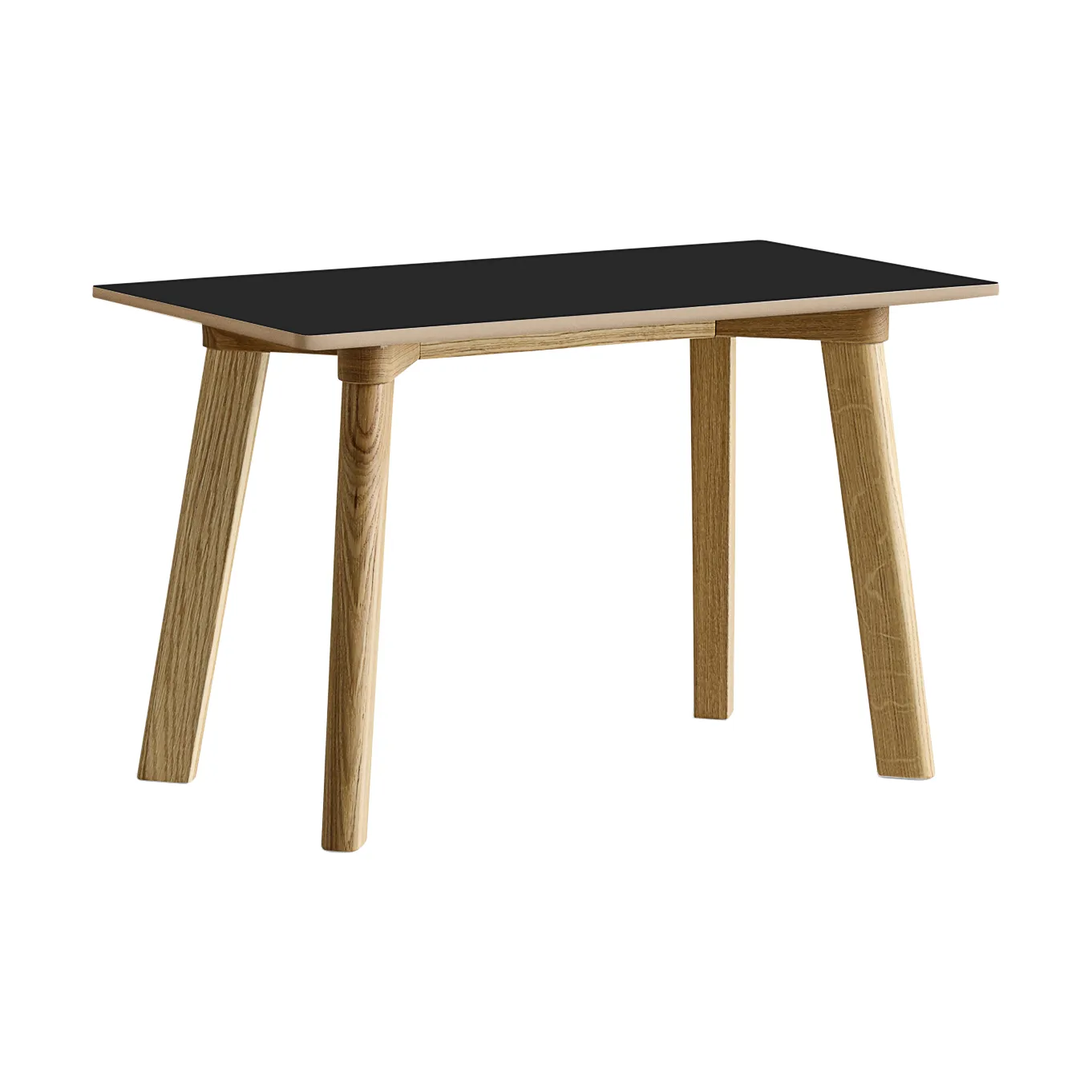 CPH215 Deux 2.0 bench 75 cm, Black laminate-lacquered oak HAY