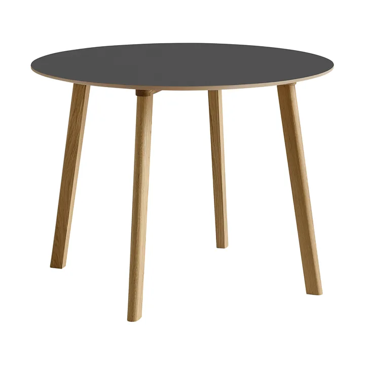 CPH220 Deux 2.0 table Ø98 cm - Stone grey-lacquered oak - HAY