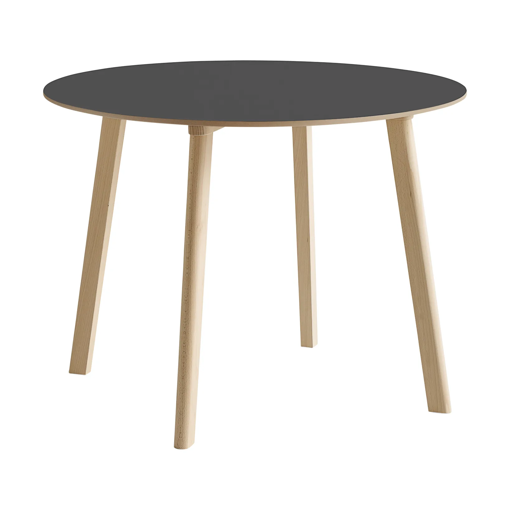 CPH220 Deux 2.0 table Ø98 cm, Stone grey-untreated beech HAY