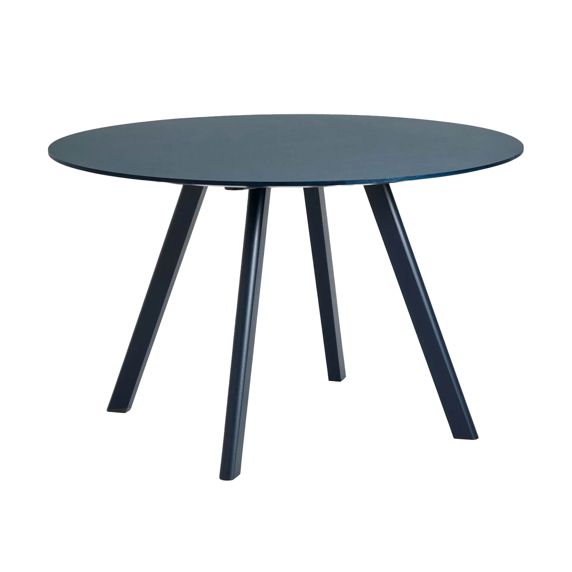 CPH25 2.0 dining table Ø120 cm, Smokey blue linoleum-Deep blue HAY