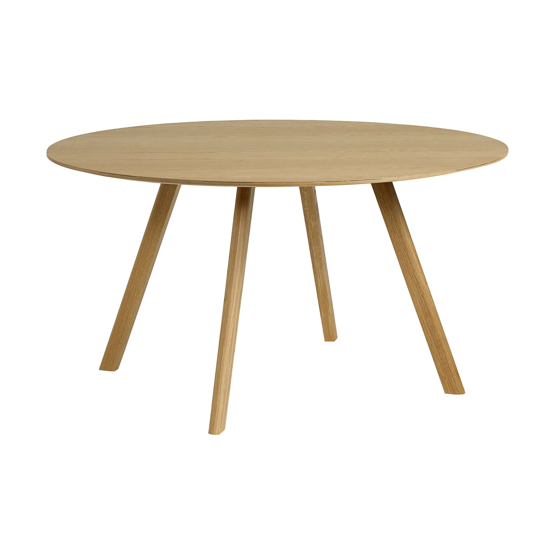 CPH25 2.0 dining table Ø140 cm, Lacquered oak-oak veneer HAY