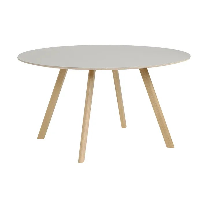 CPH25 2.0 dining table Ø140 cm - Off white linoleum-lacq. oak - HAY