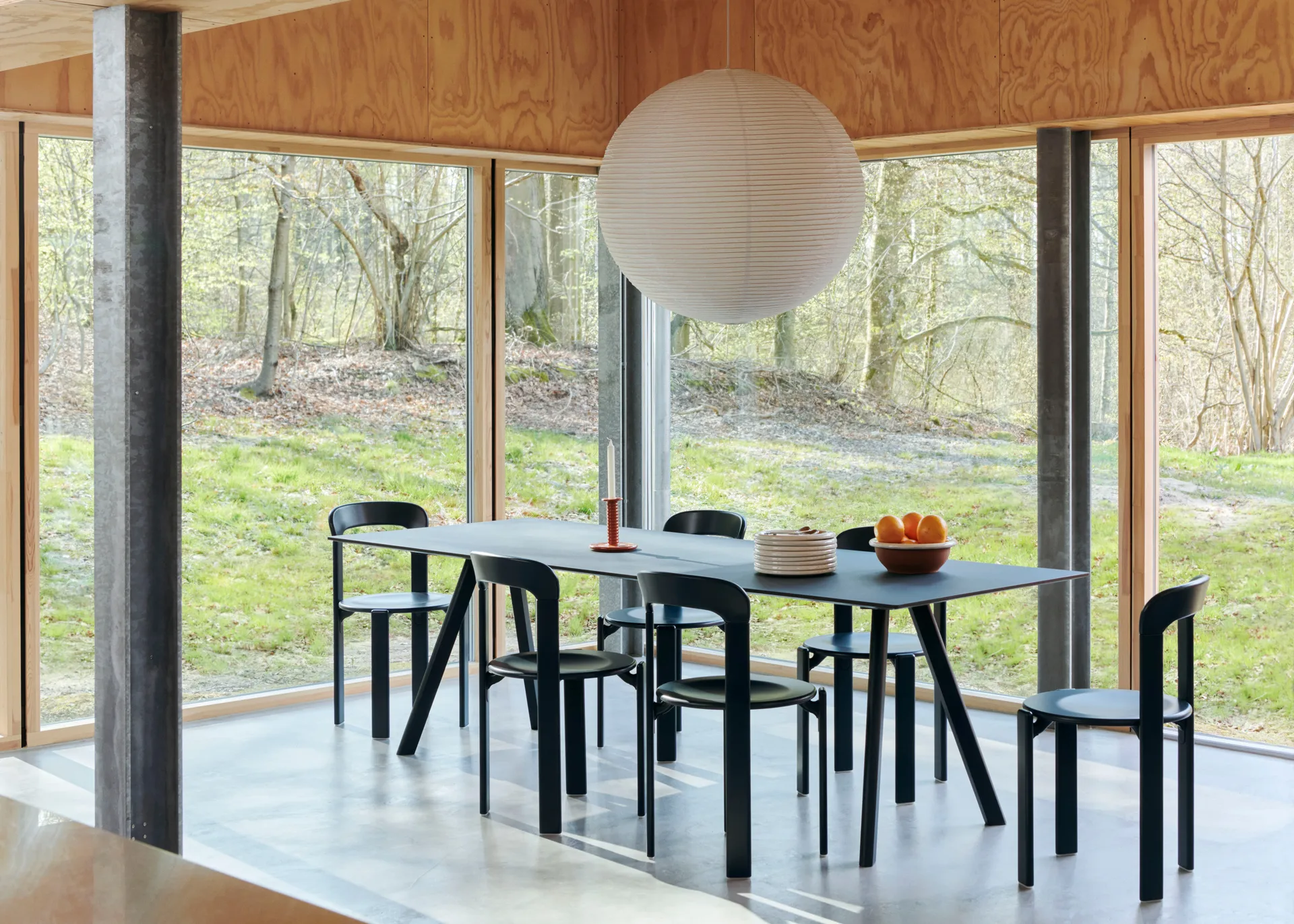 CPH30 2.0 dining table 90x200 cm, Black-black lacquered oak veneer HAY