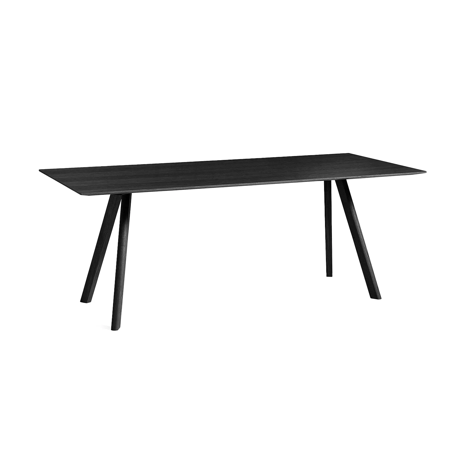 CPH30 2.0 dining table 90x200 cm, Black-black lacquered oak veneer HAY