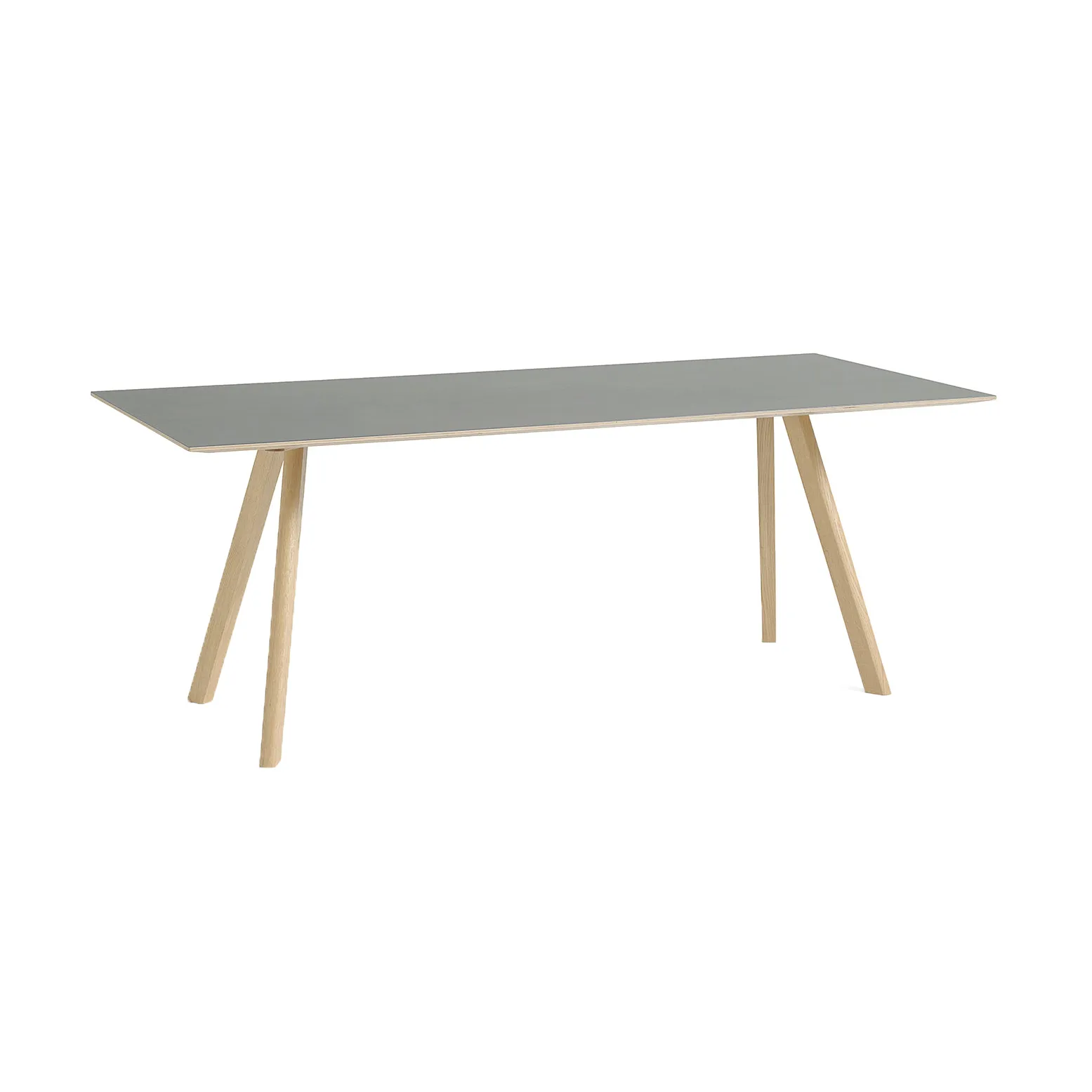 CPH30 2.0 dining table 90x200 cm, Grey linoleum-lacquered oak HAY