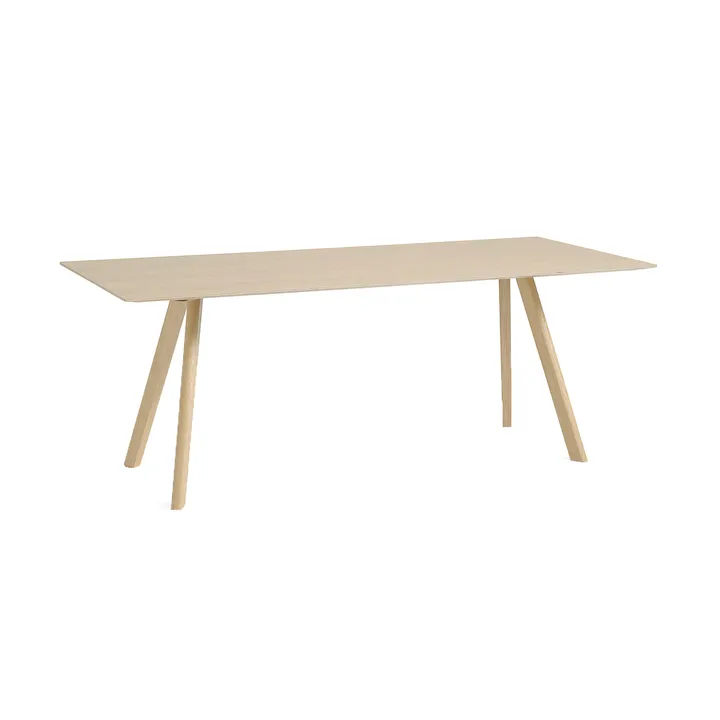 CPH30 2.0 dining table 90x200 cm - Lacquered oak-oak veneer - HAY