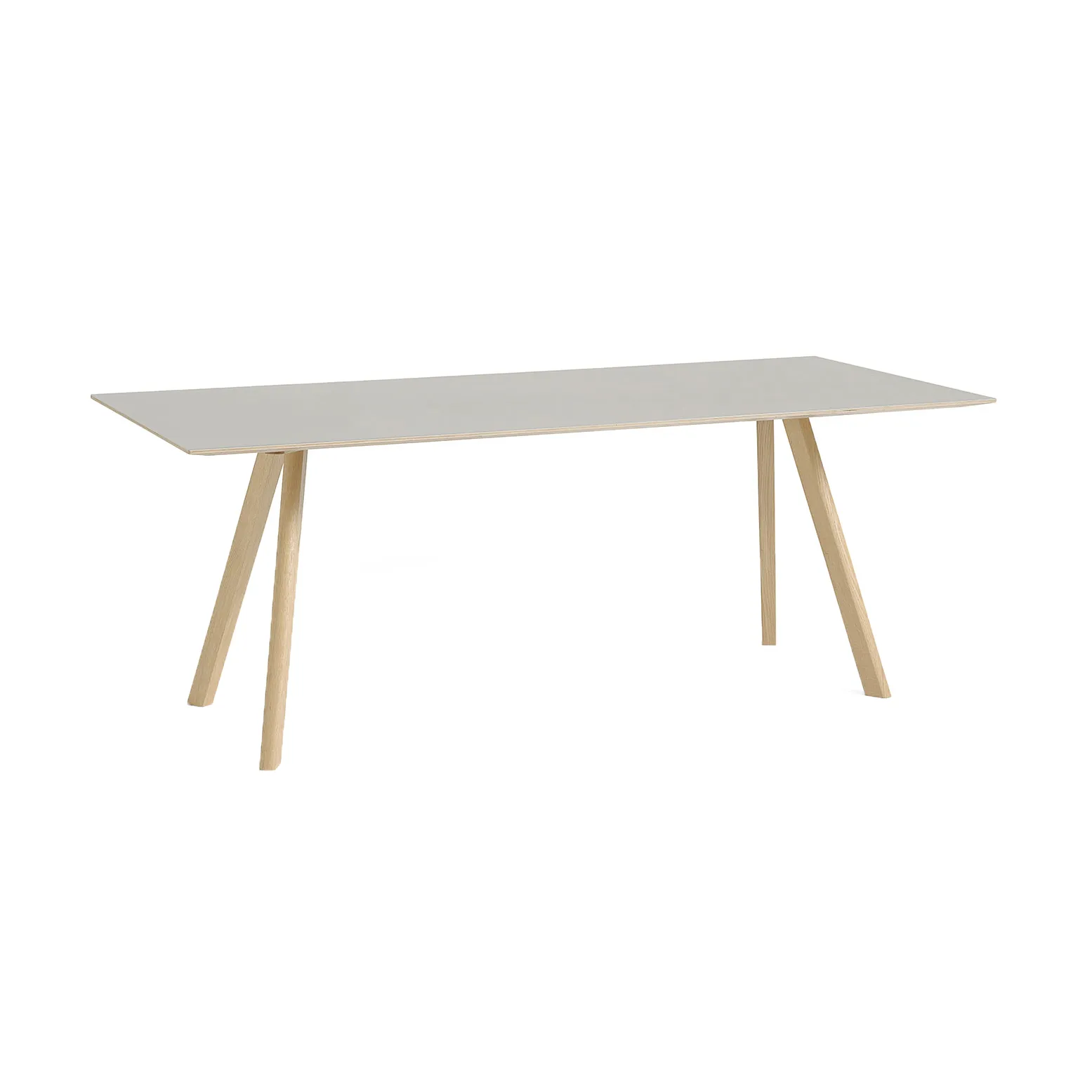 CPH30 2.0 dining table 90x200 cm, Off white linoleum-lacq. oak HAY