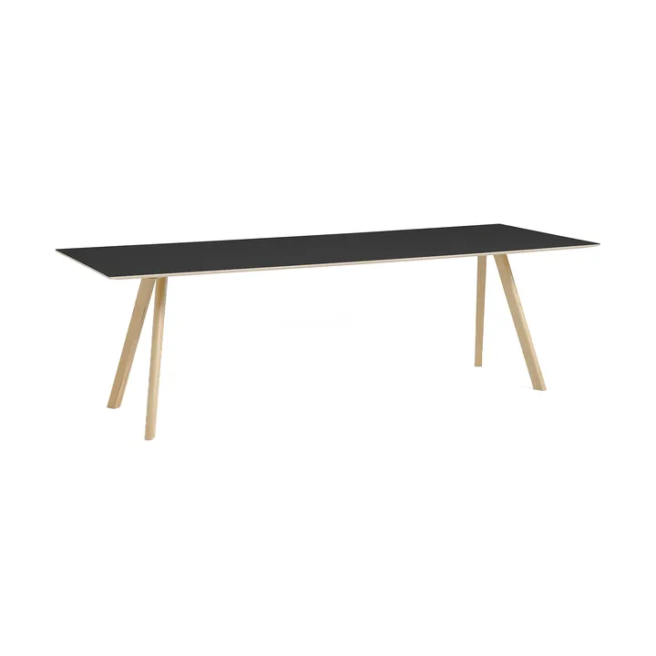 CPH30 2.0 dining table 90x250 cm - Black linoleum-lacquered oak - HAY