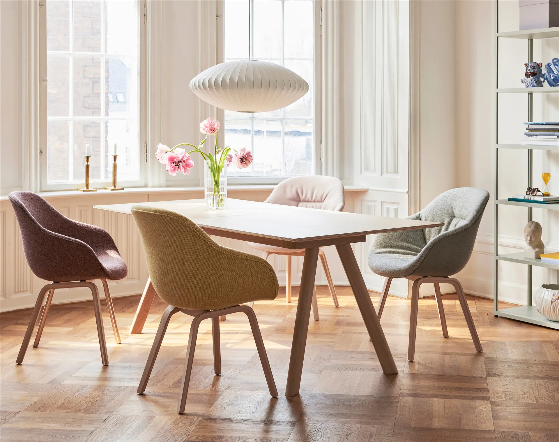 CPH30 2.0 dining table 90x250 cm, Lacquered oak-oak veneer HAY