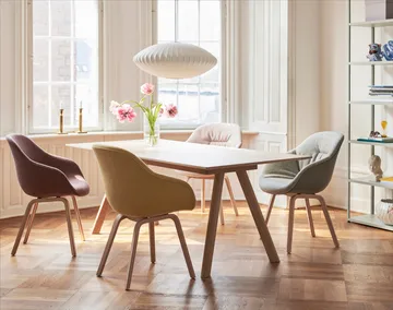 CPH30 2.0 dining table 90x250 cm - Off white linoleum-lacq. oak - HAY