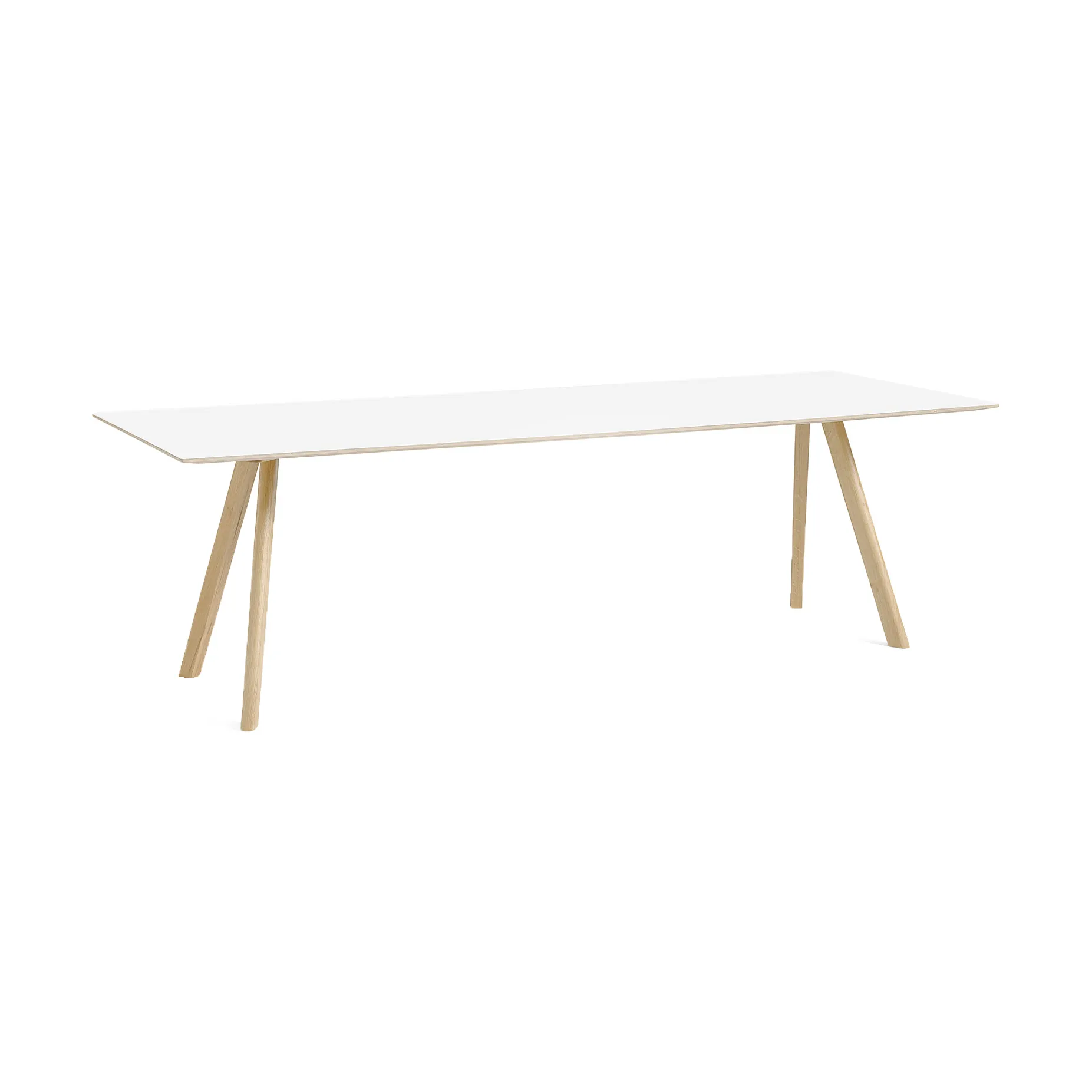 CPH30 2.0 dining table 90x250 cm, White laminate-lacquered oak HAY