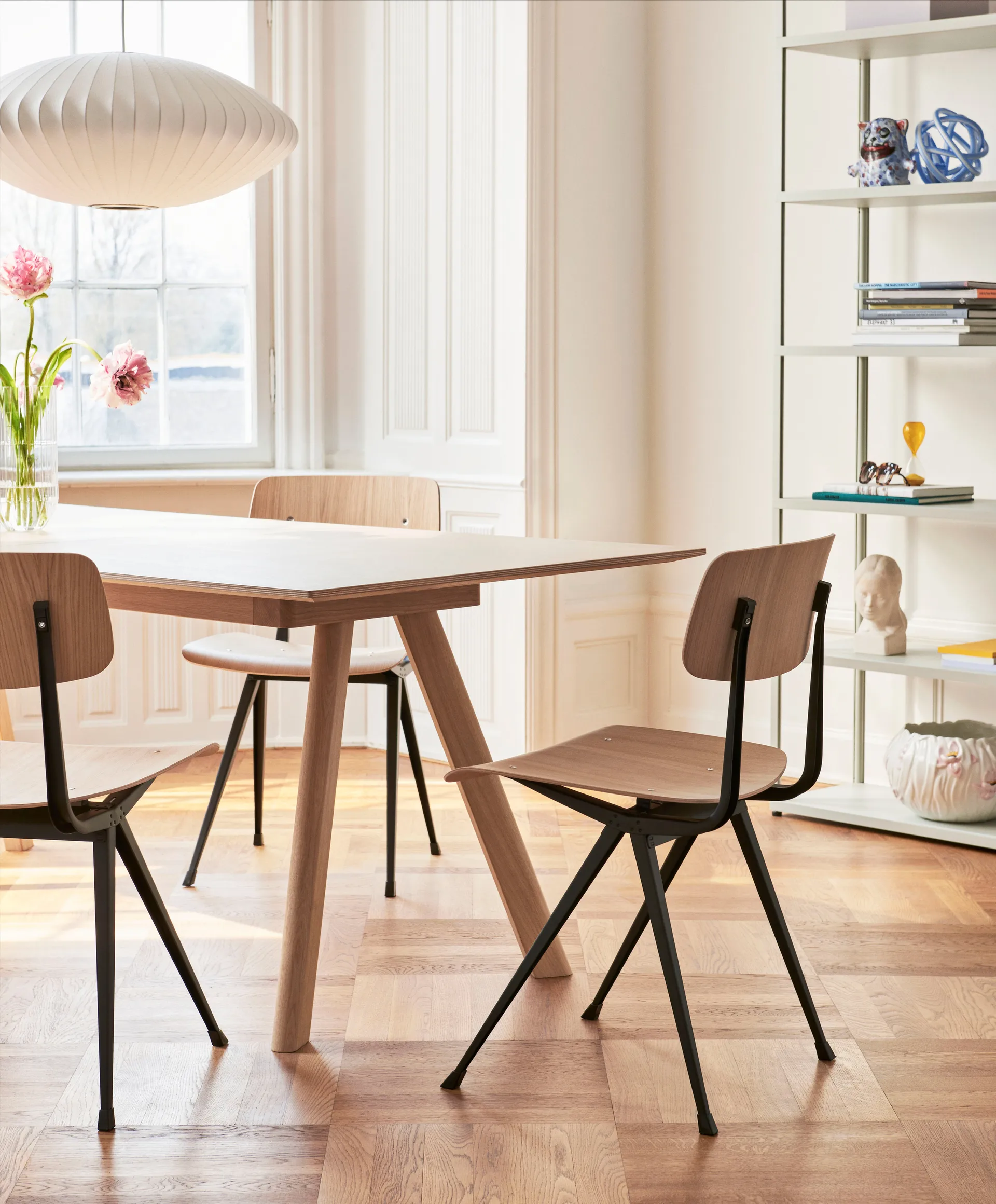 CPH30 2.0 dining table 90x250 cm, White laminate-lacquered oak HAY