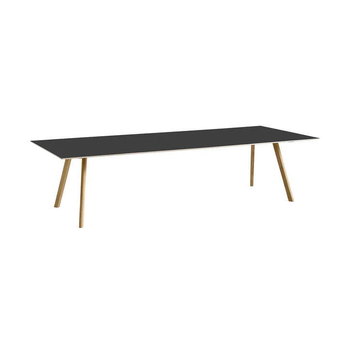 CPH30 2.0 dining table90x300 cm - Black linoleum-lacquered oak - HAY