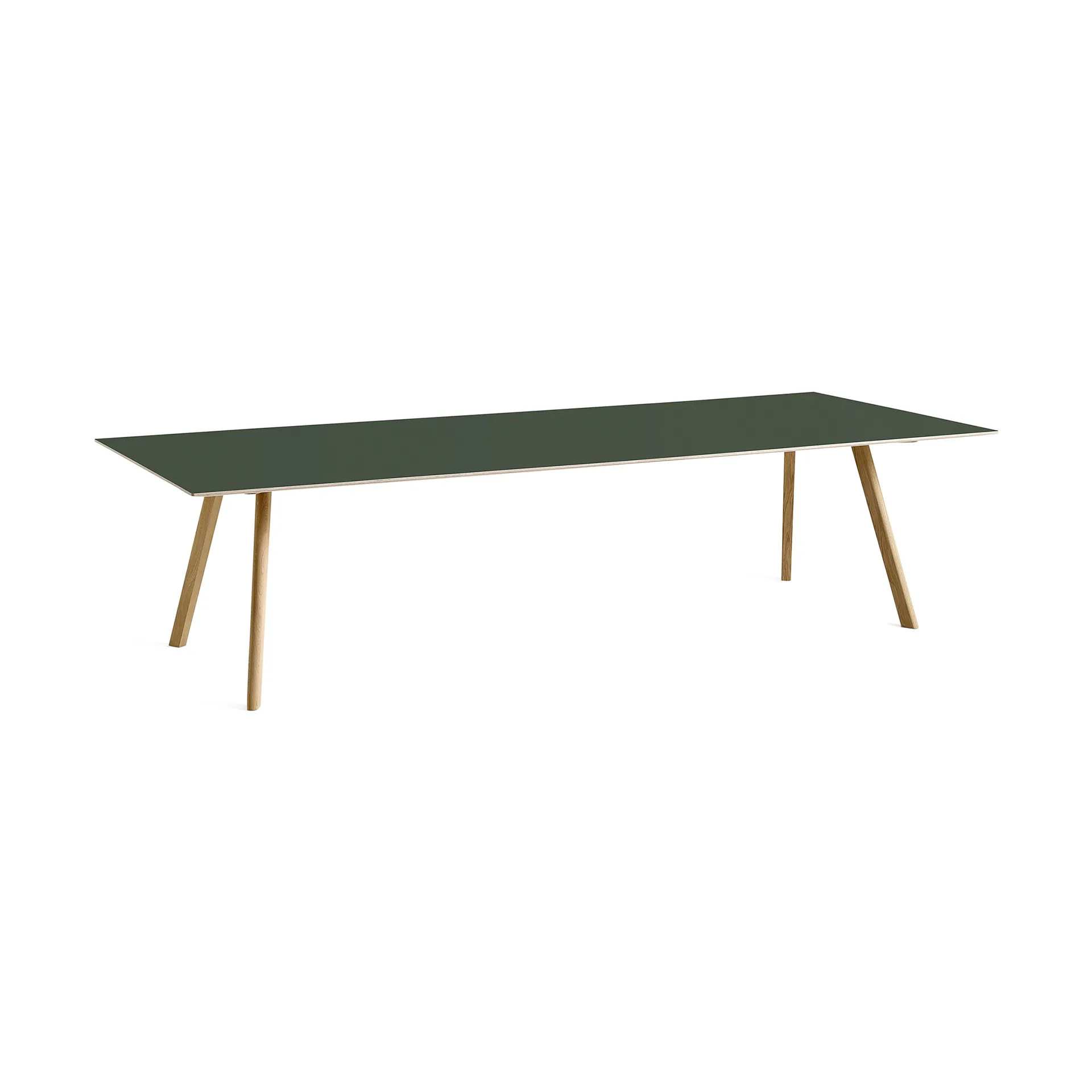 CPH30 2.0 dining table90x300 cm, Green linoleum-lacquered oak HAY