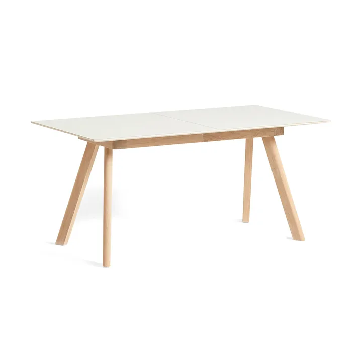 CPH30 2.0 Extendable dining table 80x160 cm - Off white linoleum-lacq. oak - HAY