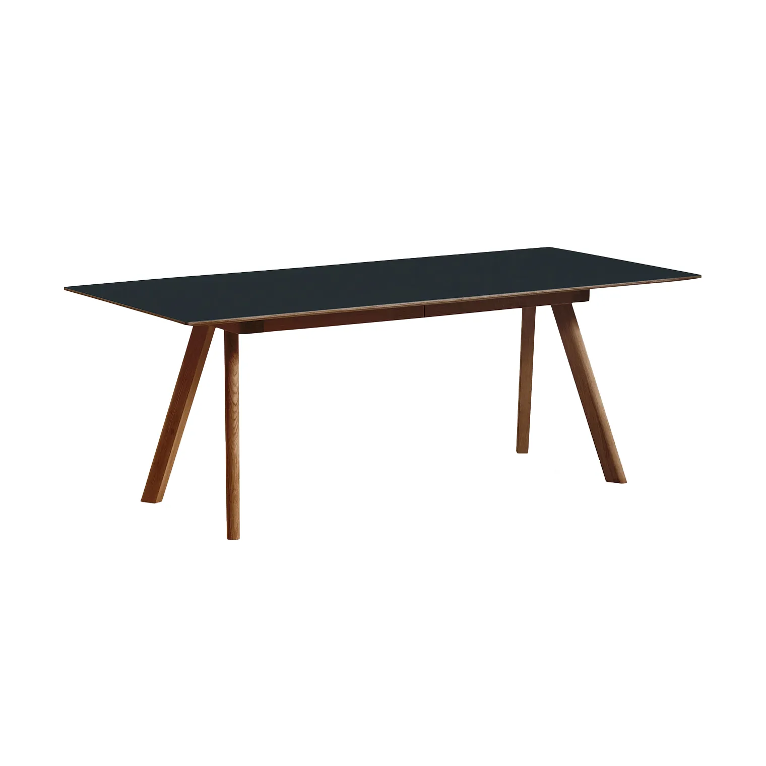 CPH30 2.0 Extendable dining table 90x200 cm, Black linoleum-walnut HAY