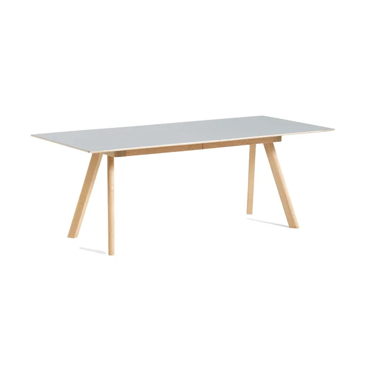 CPH30 2.0 Extendable dining table 90x200 cm - Grey linoleum-lacquered oak - HAY