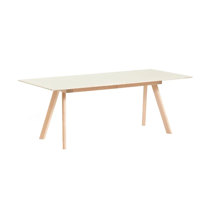 CPH30 2.0 Extendable dining table 90x200 cm - Off white linoleum-lacq. oak - HAY