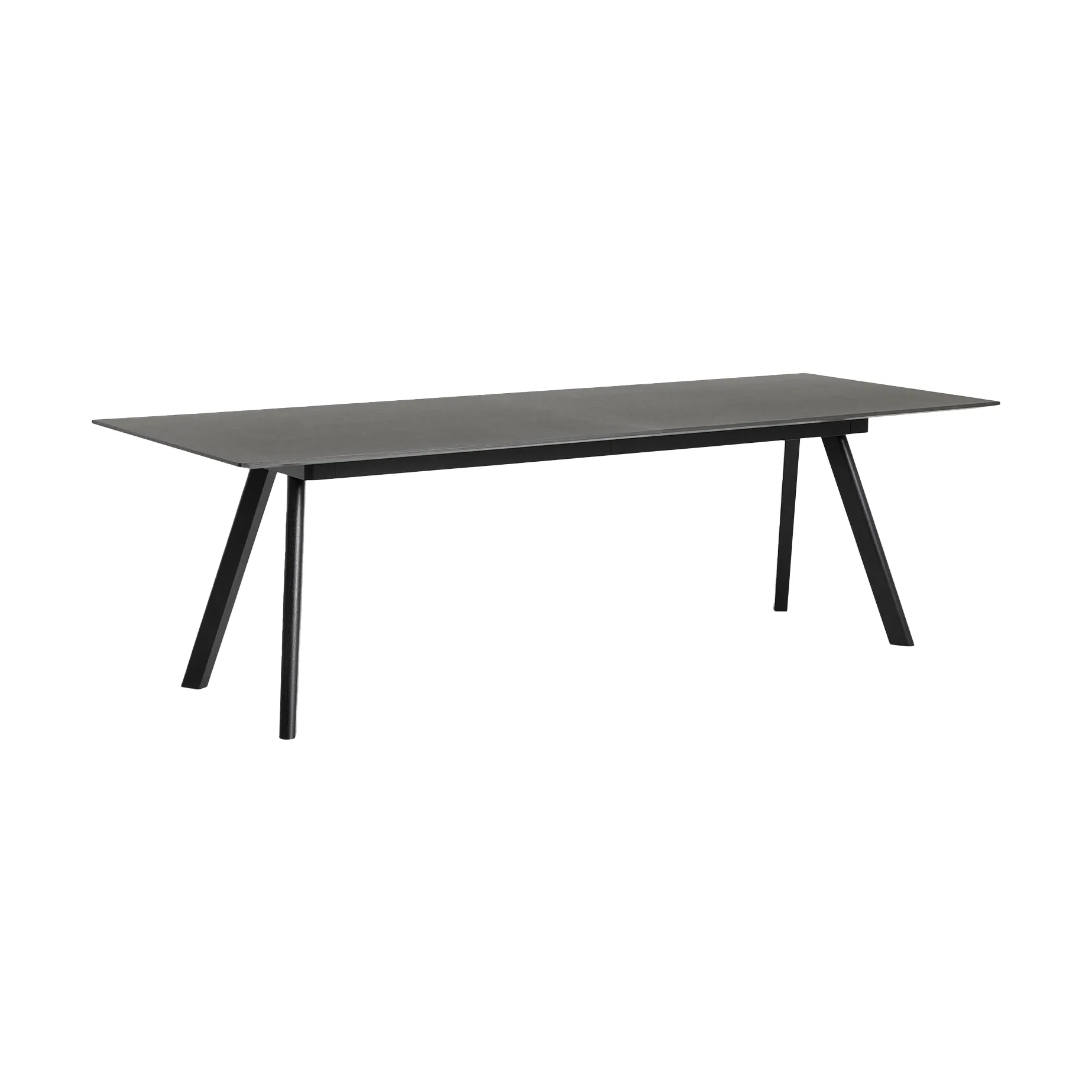 CPH30 2.0 Extendable dining table 90x250 cm, Black-lacquered oak veneer HAY