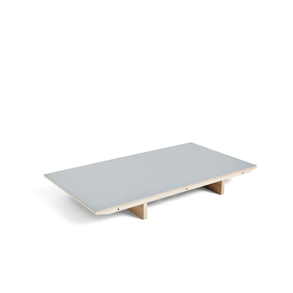 CPH30 extendable leaf, Grey linoleum-90 cm-oak frame HAY