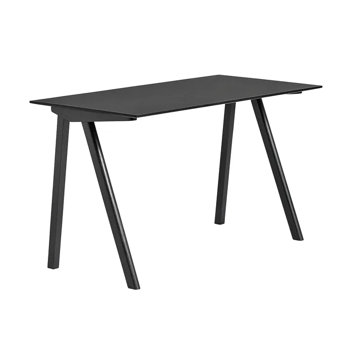 CPH90 2.0 desk 65x130 cm - Black linoleum-lacquered oak - HAY