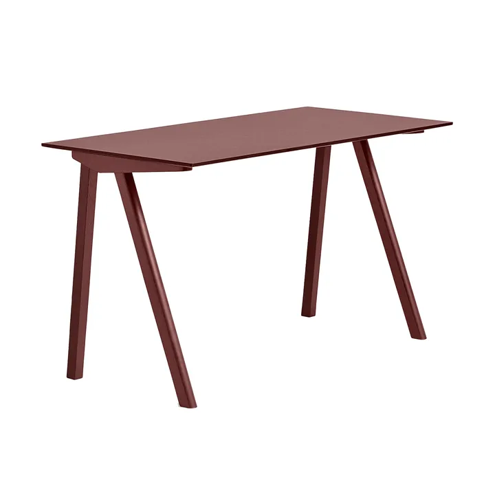 CPH90 2.0 desk 65x130 cm - Burgundy linoleum-Bordeaux - HAY