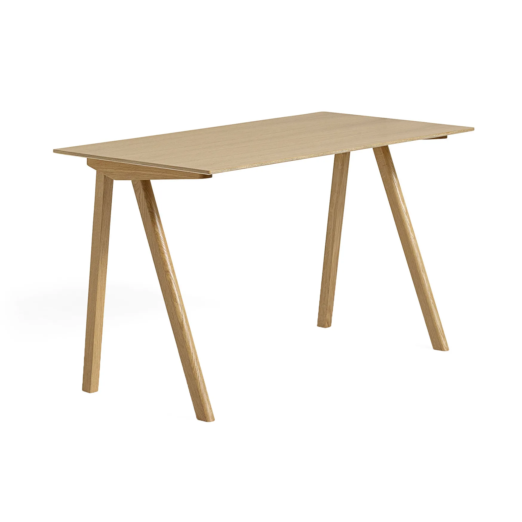 CPH90 2.0 desk 65x130 cm, Lacquered oak-oak veneer HAY