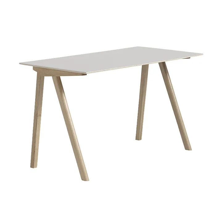 CPH90 2.0 desk 65x130 cm - Off white linoleum-lacq. oak - HAY
