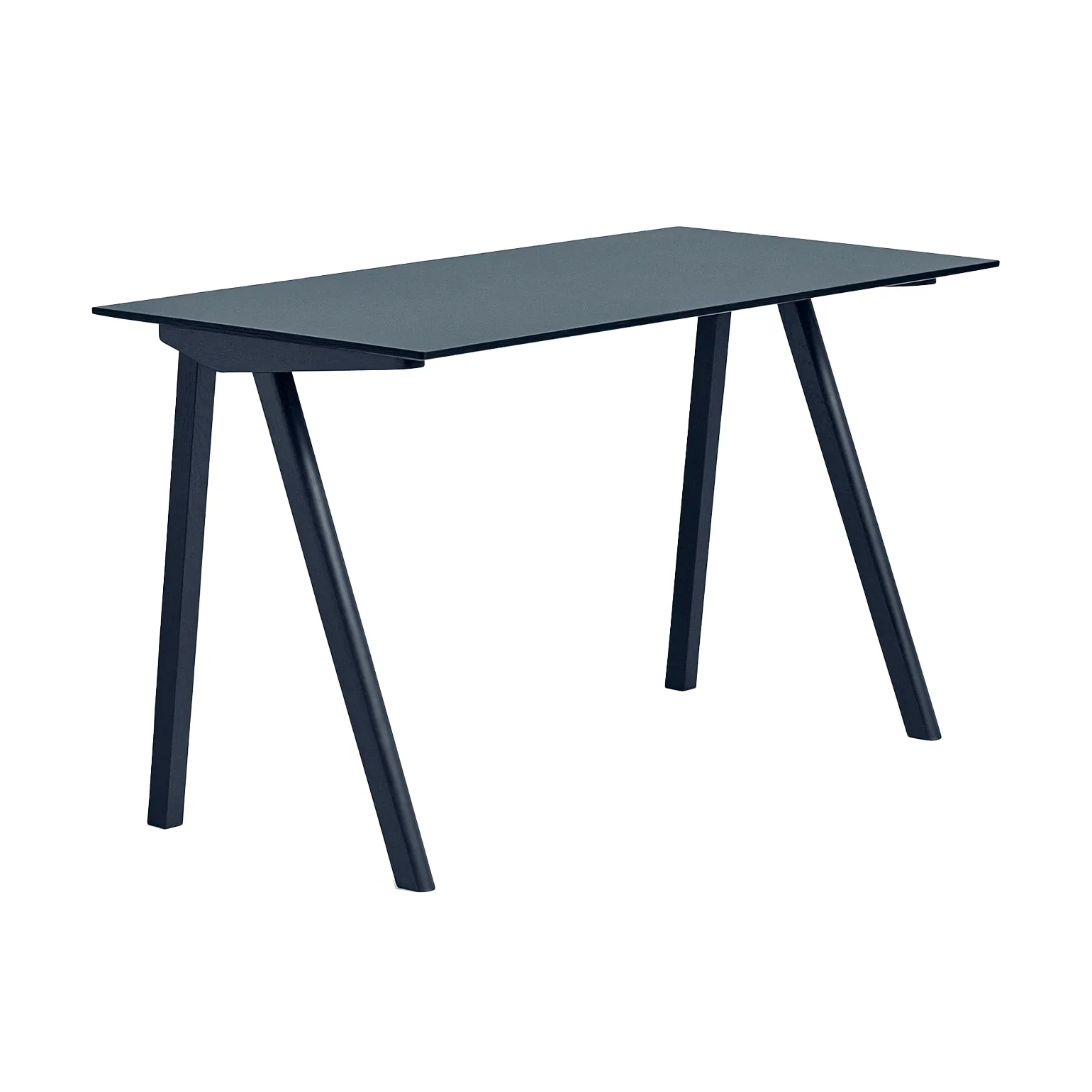 CPH90 2.0 desk 65x130 cm, Smokey blue linoleum-Deep blue HAY