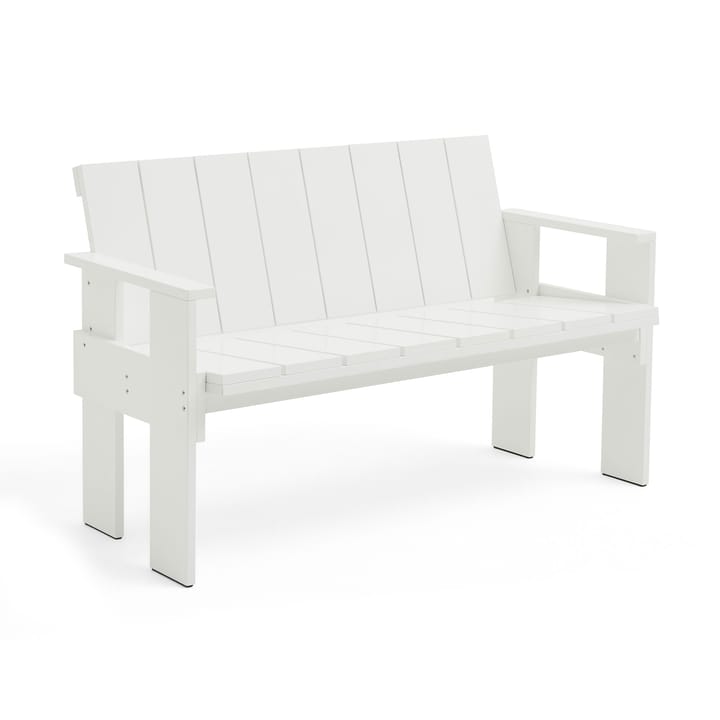 Crate Dining Bench lacquered pine - White - HAY