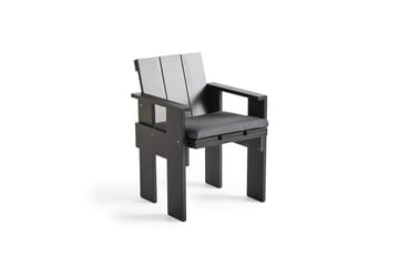 Crate Dining Chair armchair lacquered pine - Black - HAY