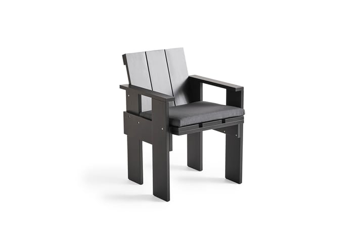 Crate Dining Chair armchair lacquered pine - Black - HAY