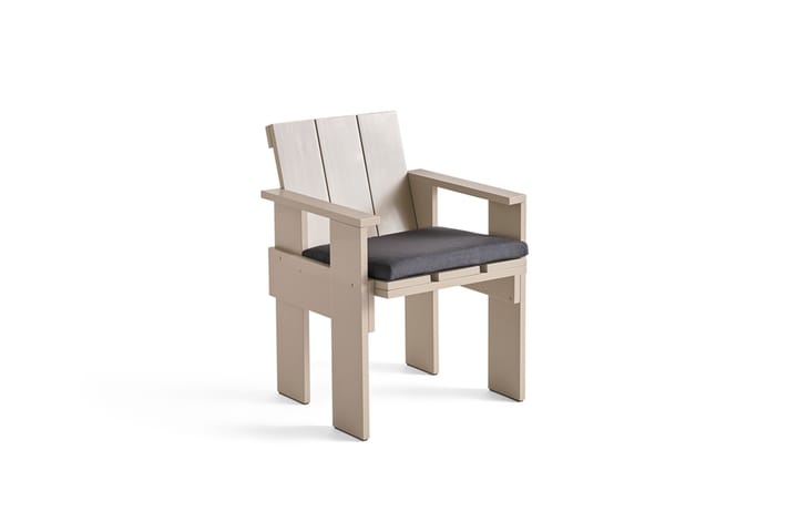 Crate Dining Chair armchair lacquered pine - London fog - HAY