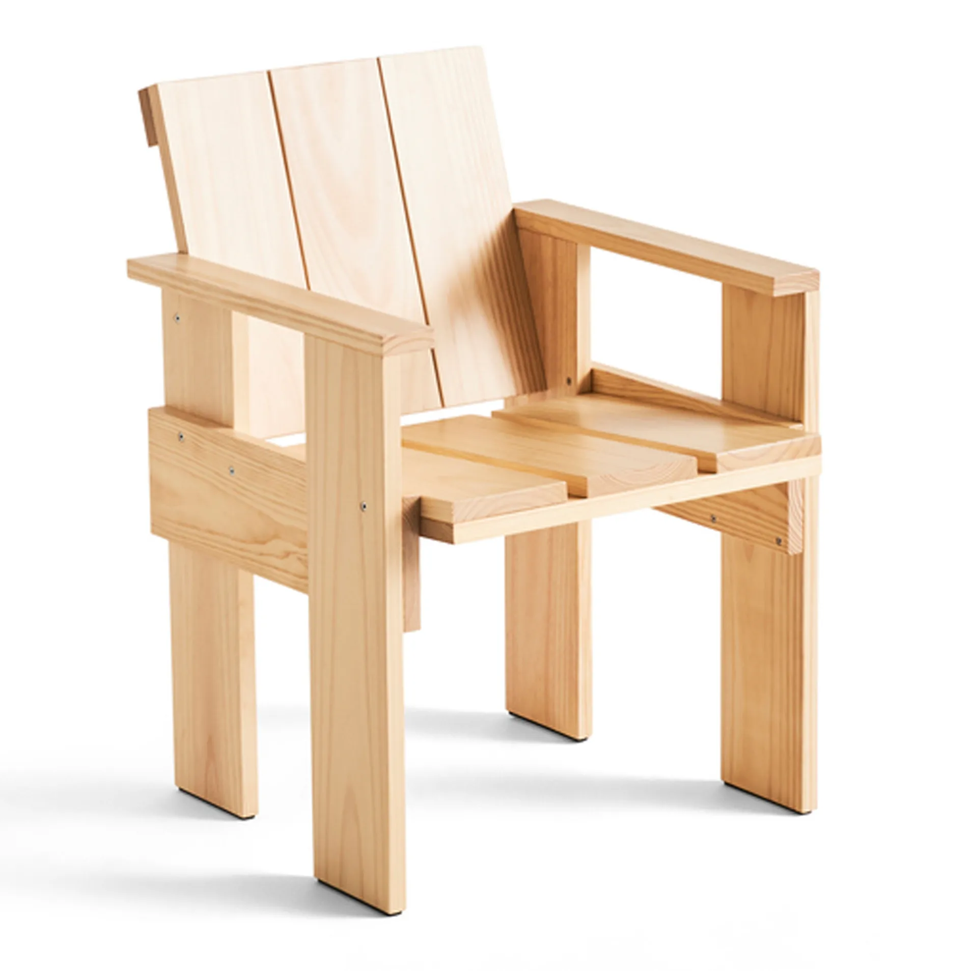 Crate Dining Chair armchair lacquered pine, Water-based lacquered pine wood HAY