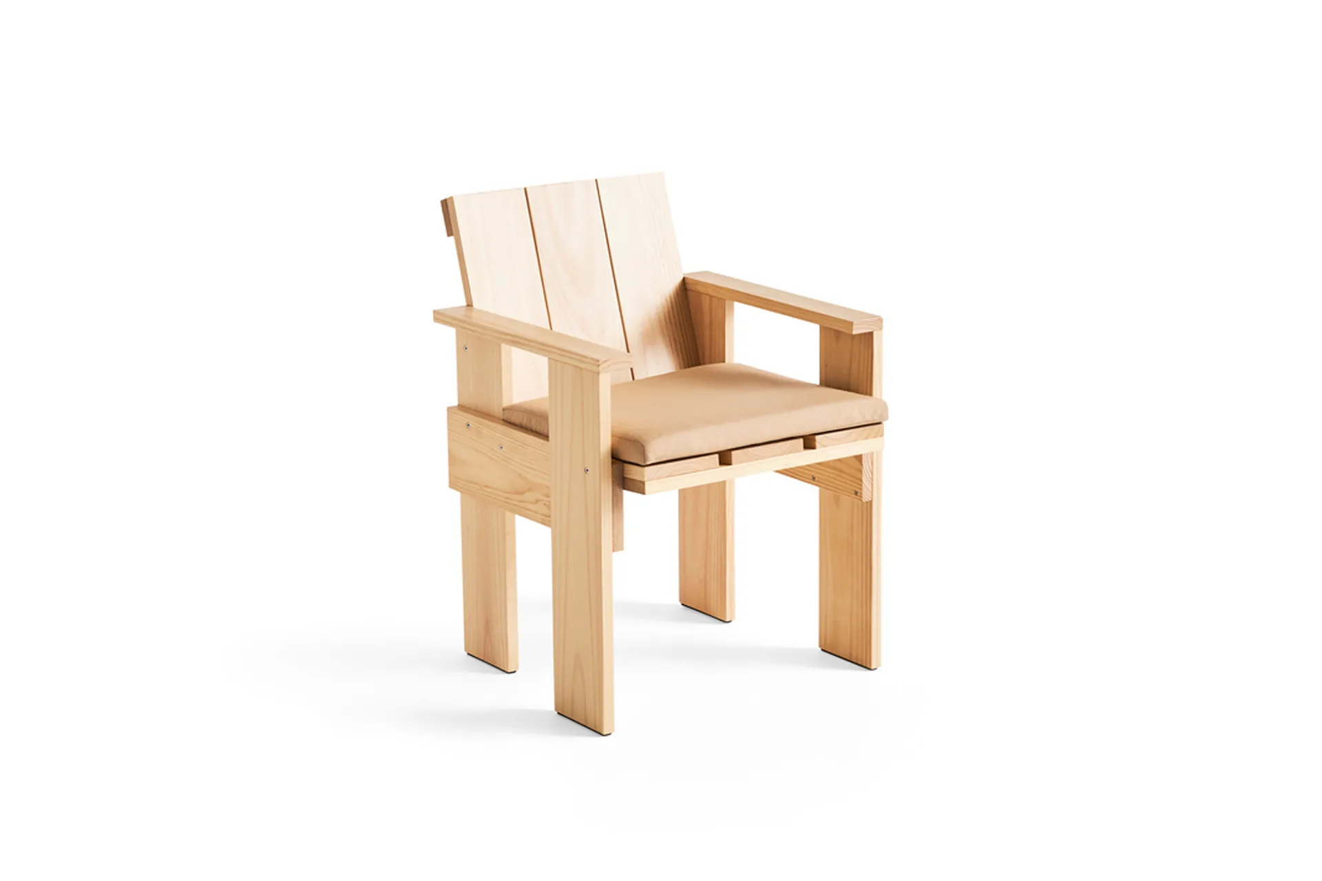 Crate Dining Chair chair with armrests, Water-based lacquered pinewood HAY